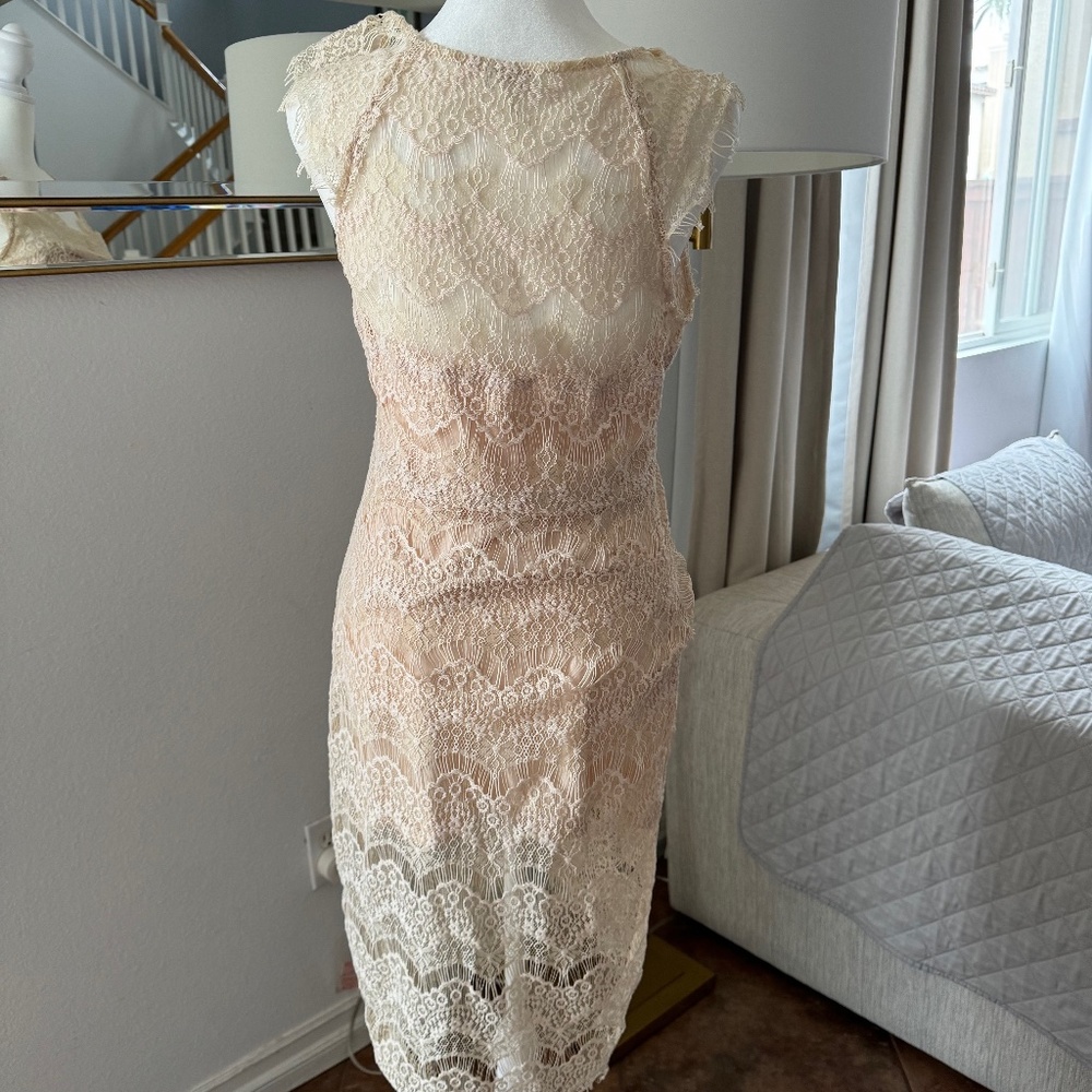 Free People Women's Cream Dress Size Small